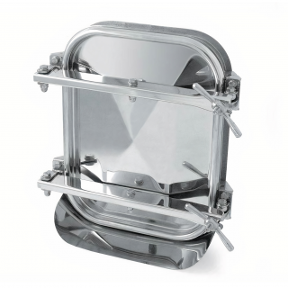 Właz prostokątny nierdzewny do zbiorników cementowych E115CEM (530x406)