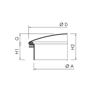 Właz okrągły nierdzewny BP405 (DN410) - rysunek (widok kołnierza)