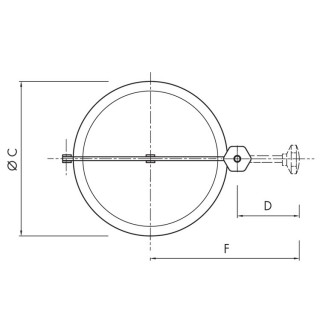 Właz okrągły nierdzewny BV430 (DN435) - rysunek (rzut górny)