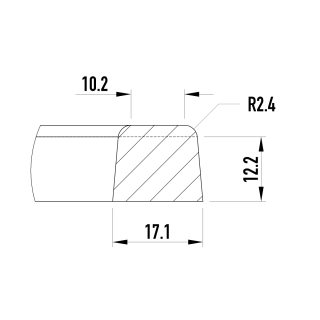 Uszczelka włazu owalnego WG/5 (537x437) - rysunek profilu